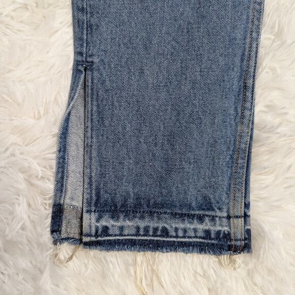 GRLFRND Natalia Distressed High Rise Straight Jeans Size 27 - Picture 5 of 11
